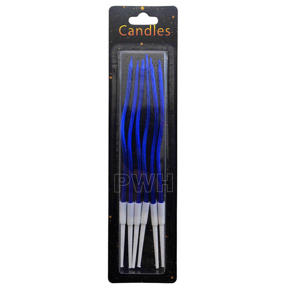 Twisty Cake Candles - 6 Pcs Set [Available in 6 Colors]