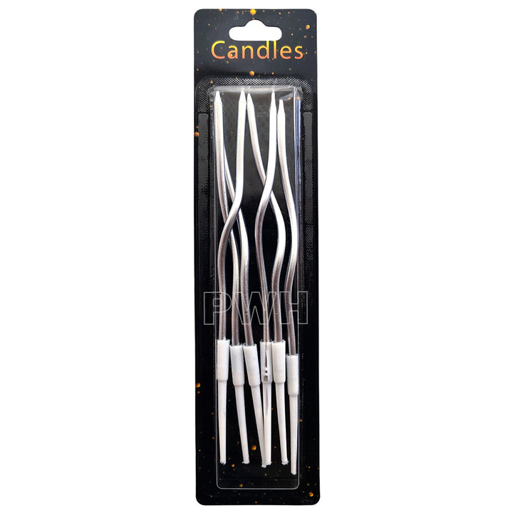 Twisty Cake Candles - 6 Pcs Set [Available in 6 Colors]