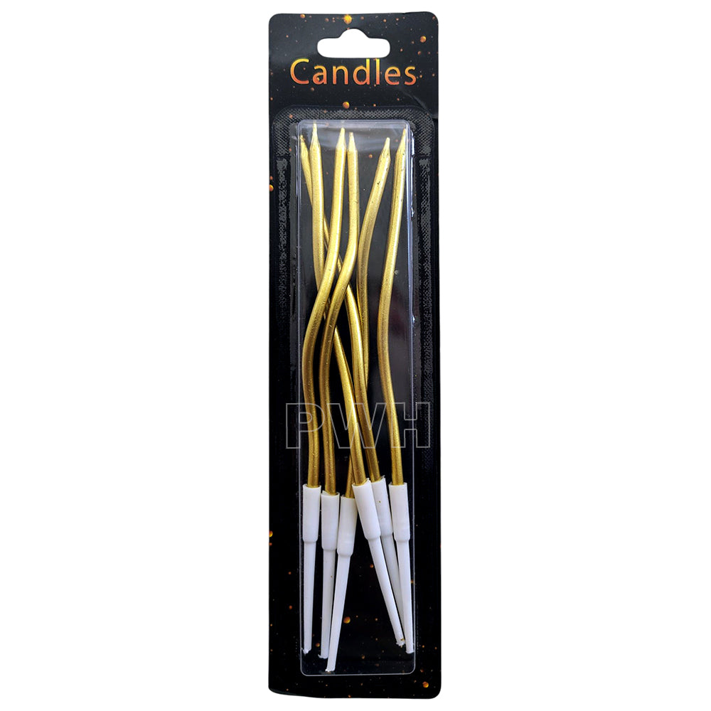 Twisty Cake Candles - 6 Pcs Set [Available in 6 Colors]