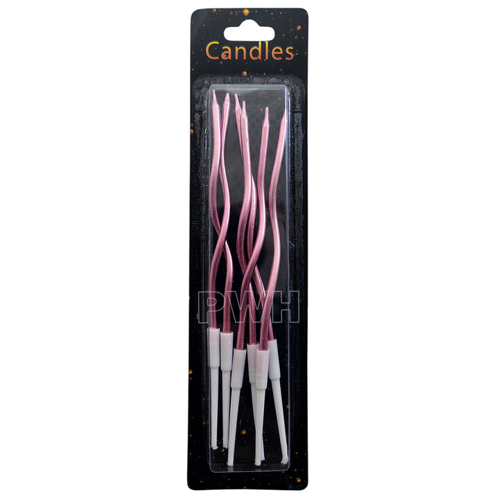 Twisty Cake Candles - 6 Pcs Set [Available in 6 Colors]