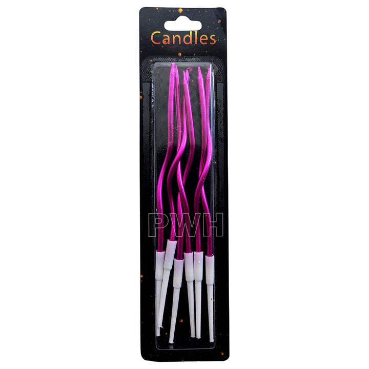 Twisty Cake Candles - 6 Pcs Set [Available in 6 Colors]