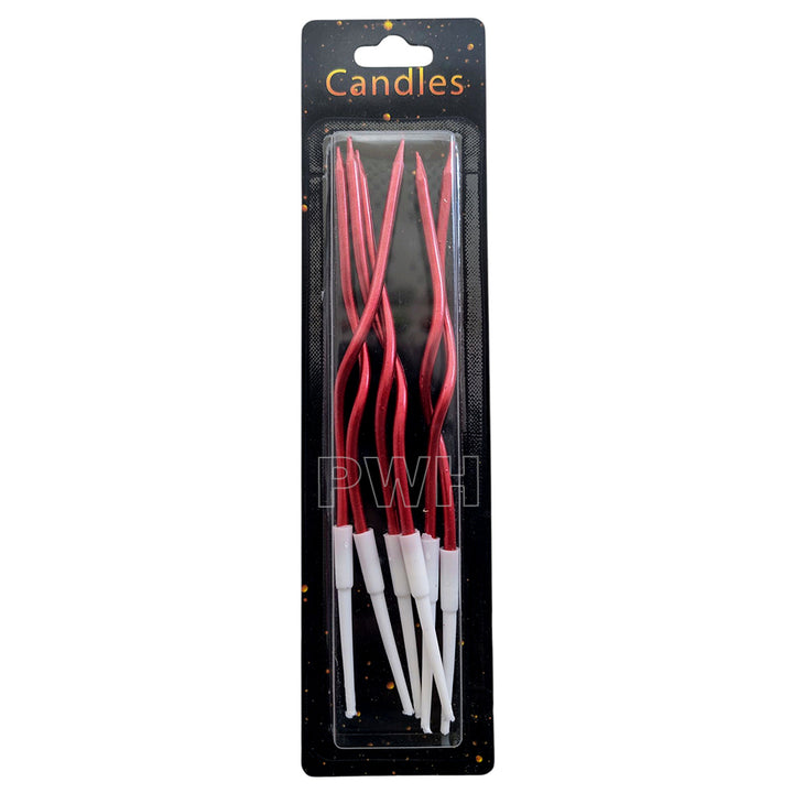 Twisty Cake Candles - 6 Pcs Set [Available in 6 Colors]