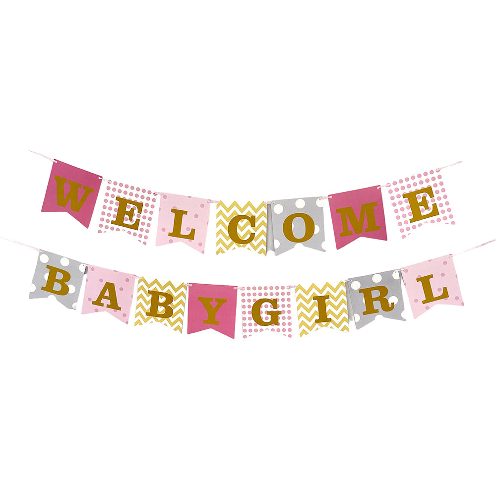 WELCOME BABY BOY WALL BANNER-PARTY WHOLESALE HUB