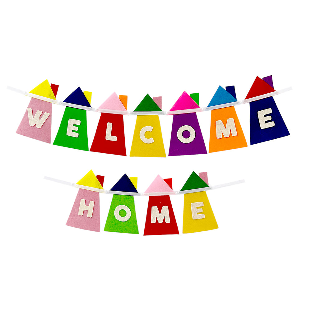 Welcome Home Colorful EVA Wall Banner - Party wholesale hub