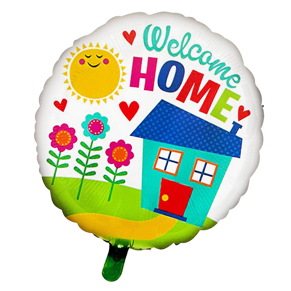 18" Welcome Home Foil Balloon - Isolated - Party Wholesale Hub