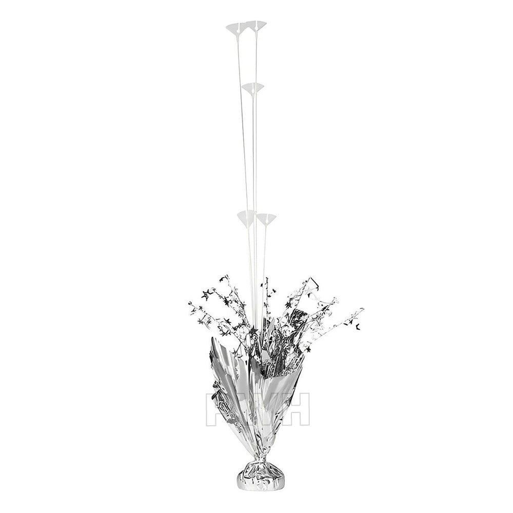 Reusable balloon stand table centerpiece decoration kit with plastic base and support sticks for birthdays, weddings, baby showers, and wholesale party decorations.