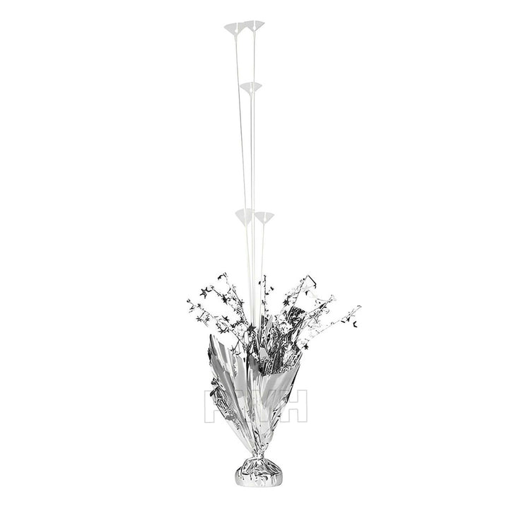 Reusable balloon stand table centerpiece decoration kit with plastic base and support sticks for birthdays, weddings, baby showers, and wholesale party decorations.