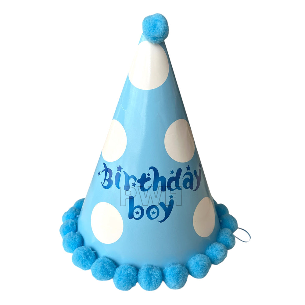 Birthday boy girl polka pom pom cap wholesale birthday party hat bulk party supplies India