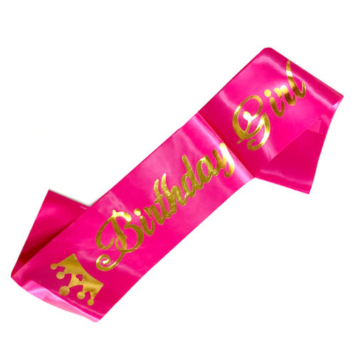 Birthday Girl Party Sash - Dark Pink - Party Wholesale Hub