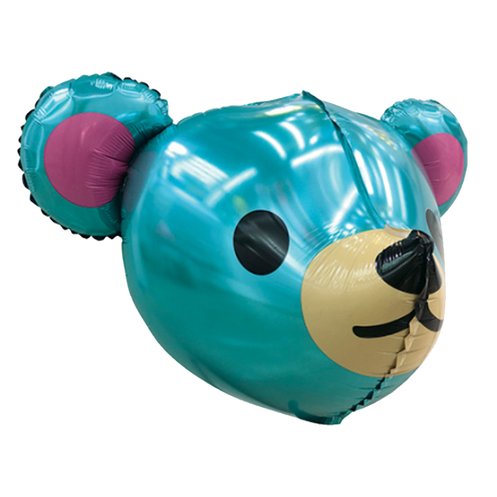 Blue Teddy Bear Face Foil Balloon Wholesale for Kids Birthday Decoration