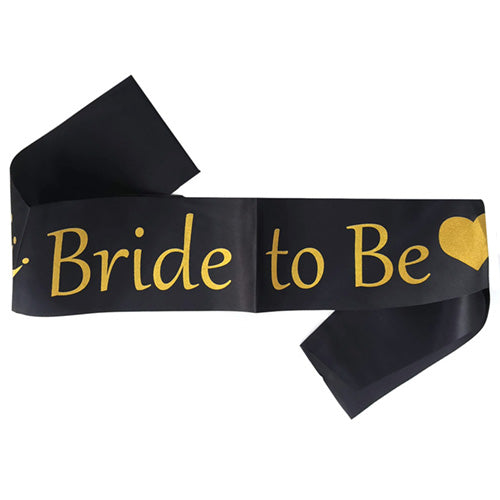 Bride to Be Party Sash - Black - Party Whoilesale Hub