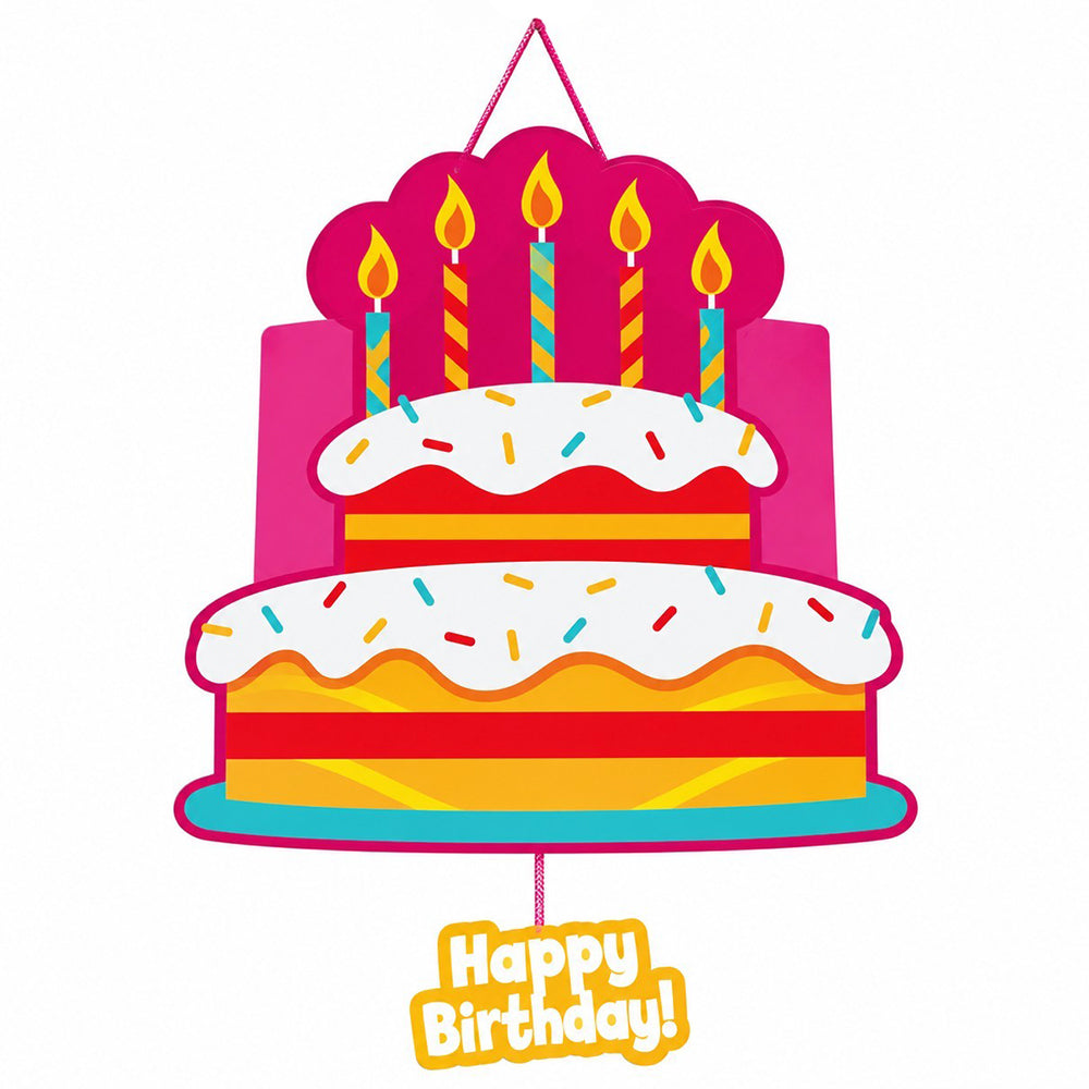 Cake theme party pinata for kids birthday games cake table decoration and celebration setups wholesale from Party Wholesale Hub
