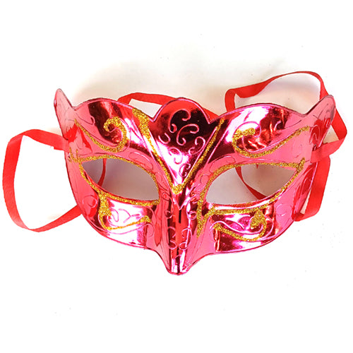 Carnival Party Glitter Eye Mask - Red - Party Wholesale Hub