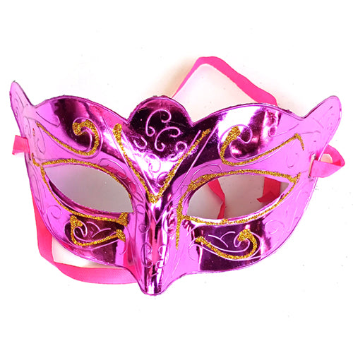Carnival Party Glitter Eye Mask - Pink - Party Wholesale Hub