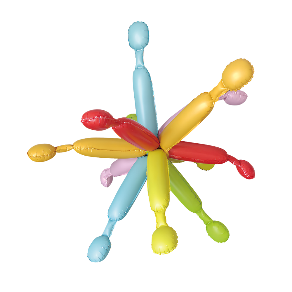 Colourful Fireworks Foil Balloon Set 12 Pcs Wholesale for Birthday and Party Decoration