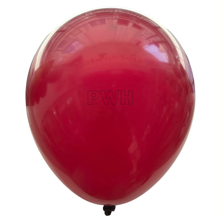 12" Metallic/Crystal Latex Balloons [100 pcs pack] - Burgundy