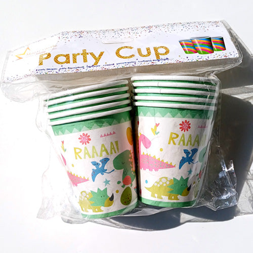 Cute Dino Theme Paper Cups - Party Wholesale Hub
