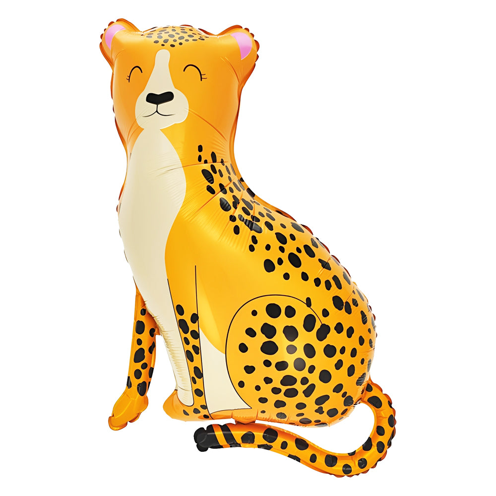 Cute Tiger Shaped Mylar Foil Balloon for jungle safari birthday party decoration available at wholesale from Party Wholesale Hub