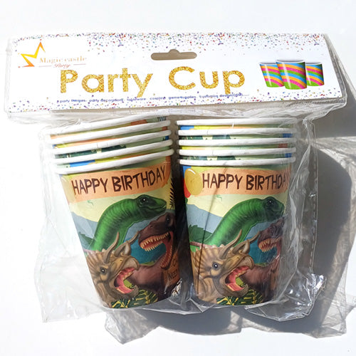 Dino Jungle Theme Paper Cups - Party Wholesale Hub