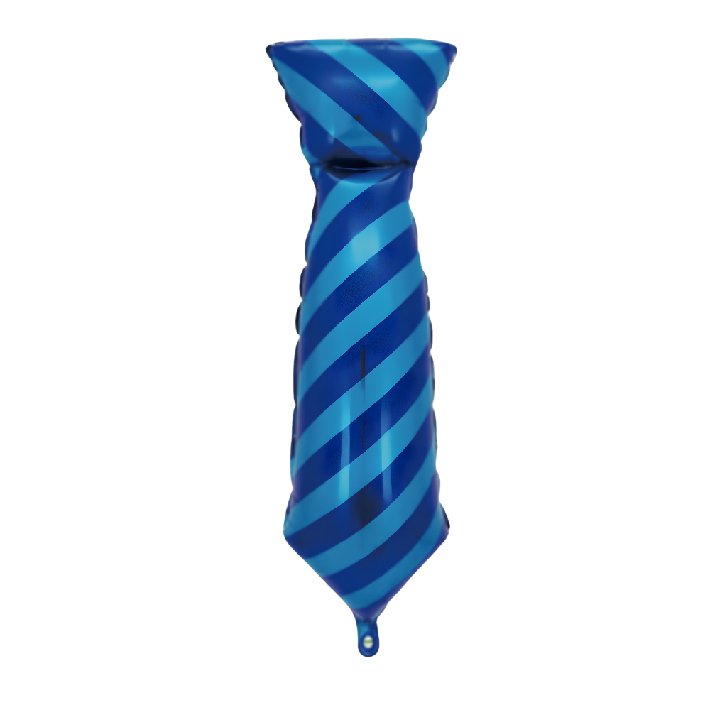 Blue Striped Necktie Foil Balloon Wholesale for Father's Day and Men's Birthday Decoration