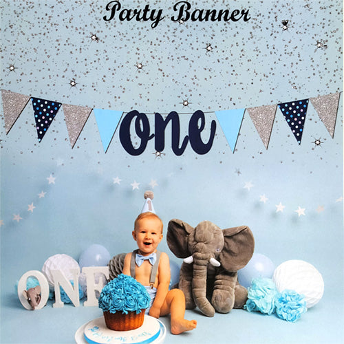 First Birthday Paper Banner for Boy and Girl - cover - Party Wholesale Hub