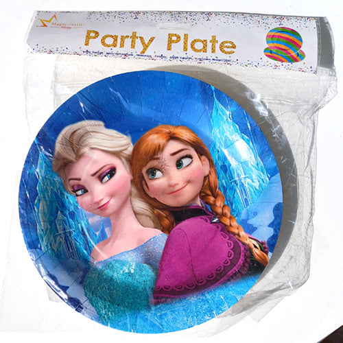 Frozen Theme Paper Food Plates [10 Nos] - pack-partywholesalehub