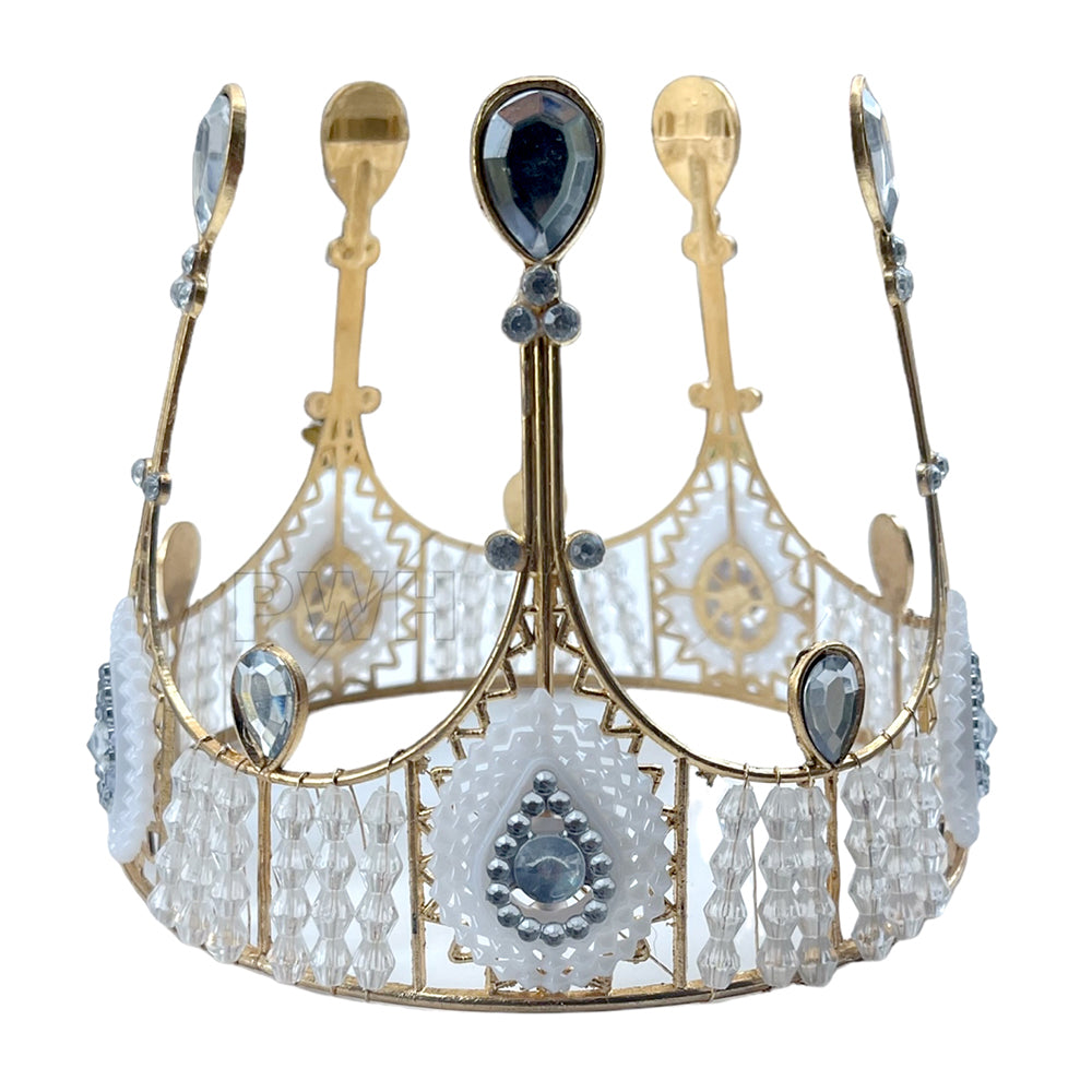 Full round pageant hair crown for beauty pageants, weddings, bridal celebrations, and royal theme events from Party Wholesale Hub India