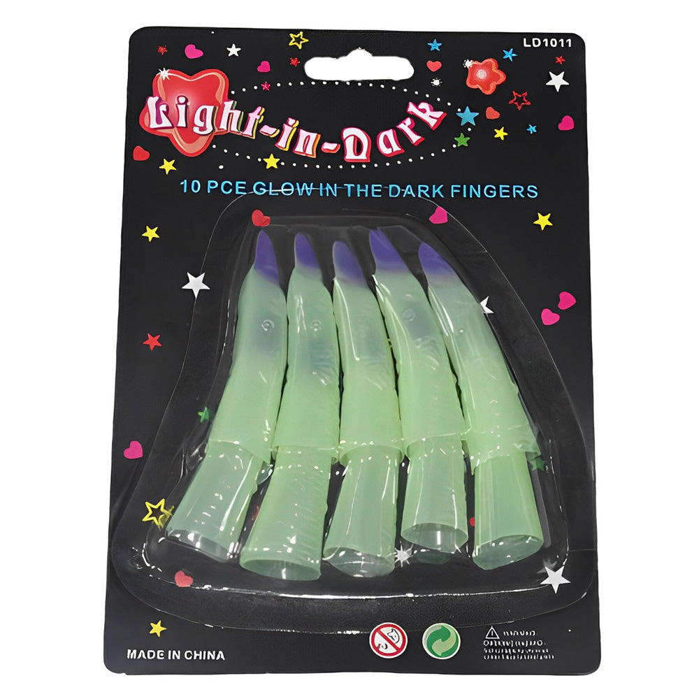 Premium Glow in the Dark Witch Nails for Halloween Costume and Fancy Dress