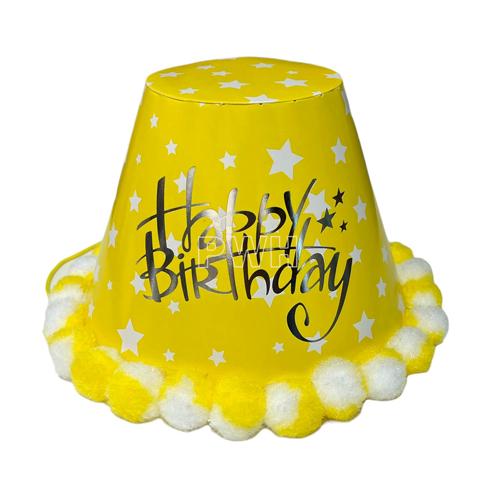 Happy Birthday bucket party hat wholesale colorful birthday party hat for kids and adults from Party Wholesale Hub India.