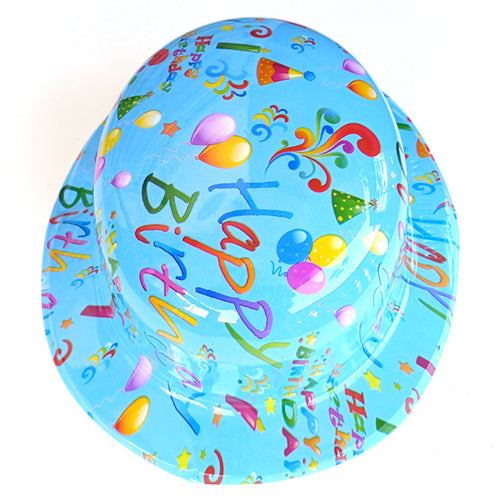 Happy Birthday Neon Hat - Blue - Party Wholesale Hub