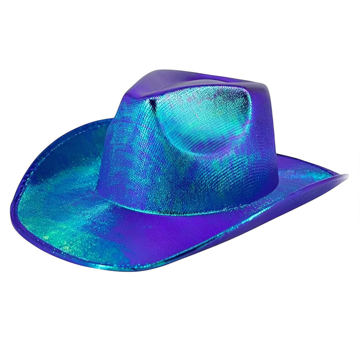 Sparkly holographic party hat in assorted colors for birthday parties and event celebrations from Party Wholesale Hub India