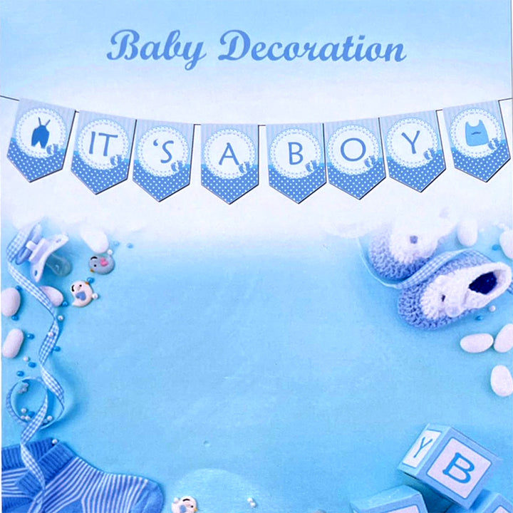 It's a Boy Baby Arrival Paper Wall Banner - Pack - Party Wholesale Hub