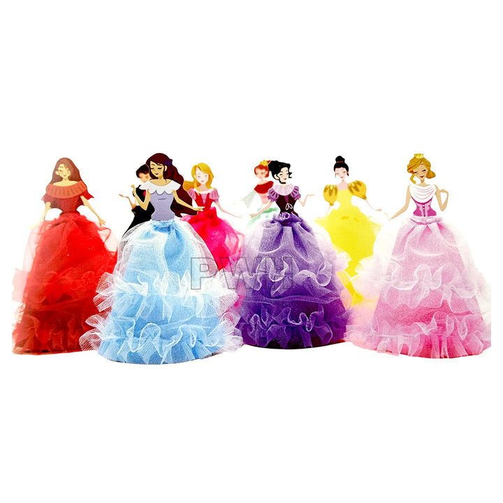 Kids birthday princess theme caps in assorted colors for princess parties and birthday celebrations from Party Wholesale Hub India