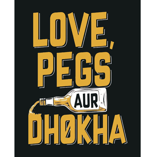 Love Pegs Aur Dhokha - Photo Booth Placard - Party Wholesale Hub