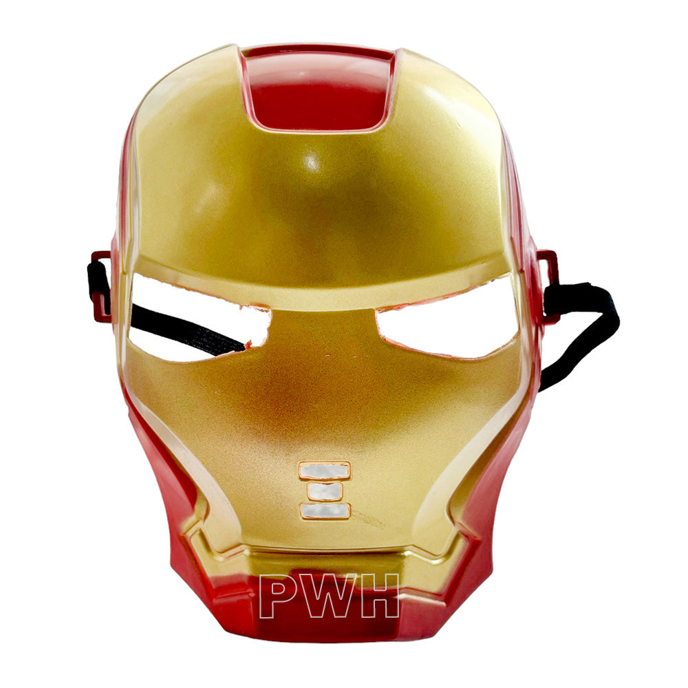 Luxury premium Iron Man superhero face mask for kids' birthday parties, superhero theme celebrations, cosplay, school events, and fancy dress competitions from Party Wholesale Hub India.