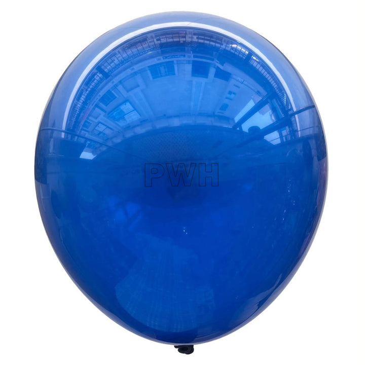 12" Metallic/ Crystal Latex Balloons [100 pcs pack] - Blue