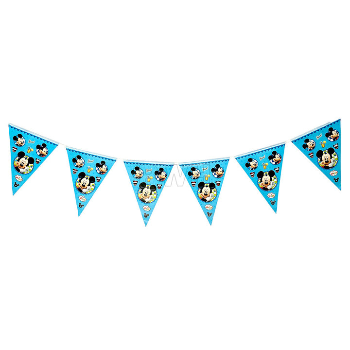 Mickey Mouse theme happy birthday wall banner for kids birthday party decoration, premium paper banner available at wholesale prices.