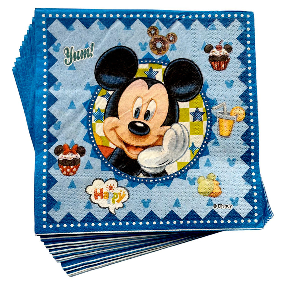 Mickey Mouse Theme Paper Napkins - Open - Party Wholesale Hub