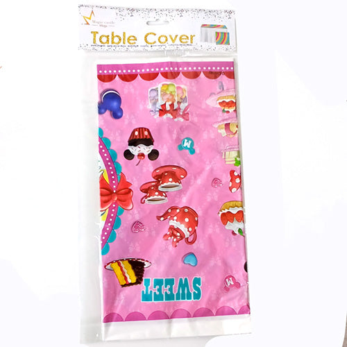 Minnie Mouse Theme Plastic Table Cover - Packed - Party Wholesale Hub