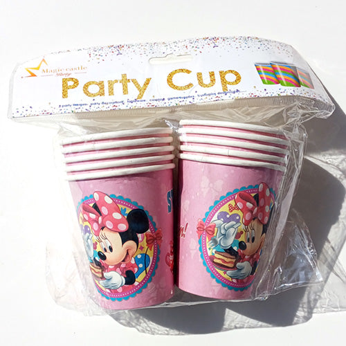 Minnie Mouse Theme Paper Cups - Party Wholesale Hub