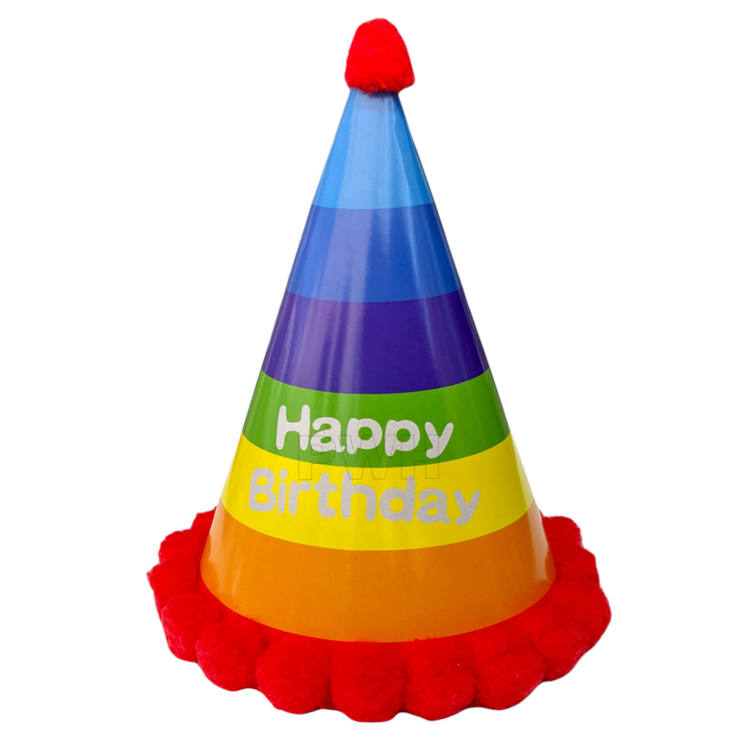 Multi color Happy Birthday party caps small size wholesale birthday hats for kids celebrations from Party Wholesale Hub India