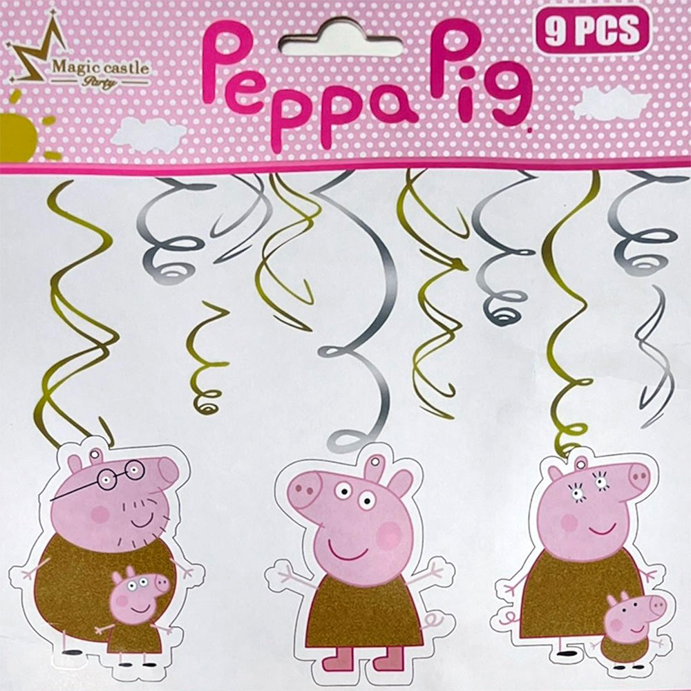 Peppa Pig Party Swirl Hangings Decoration - Party wholesale hub