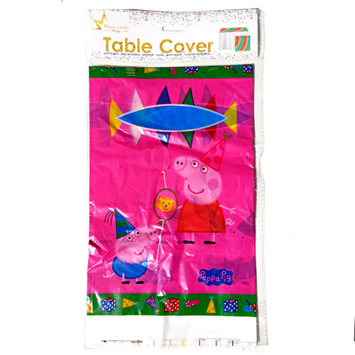 Peppa Pig Theme Plastic Table Cover - Packed - Party Wholesale Hub