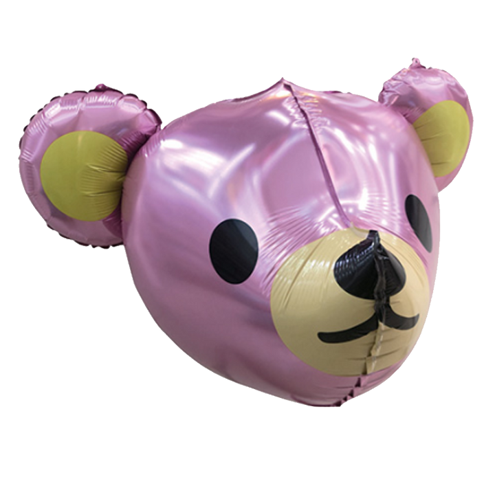 Pink Teddy Bear Face Foil Balloon Wholesale for Kids Birthday Decoration