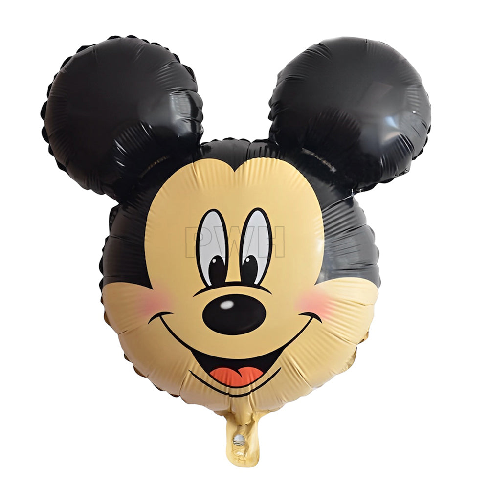 18 inch Mickey Mouse character Mylar foil balloon for Disney theme birthday party, kids celebration, cartoon event, and party decoration from Party Wholesale Hub.