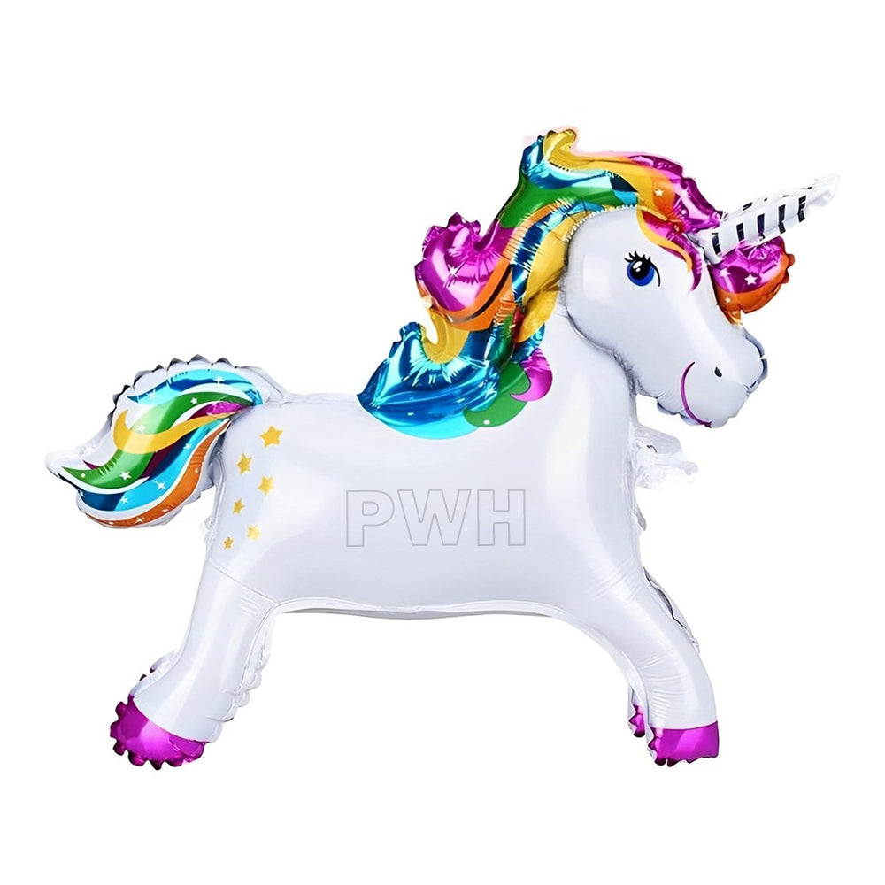 4D baby unicorn Mylar foil balloon for unicorn theme birthday party, princess celebration, baby shower, and kids event decoration from Party Wholesale Hub.