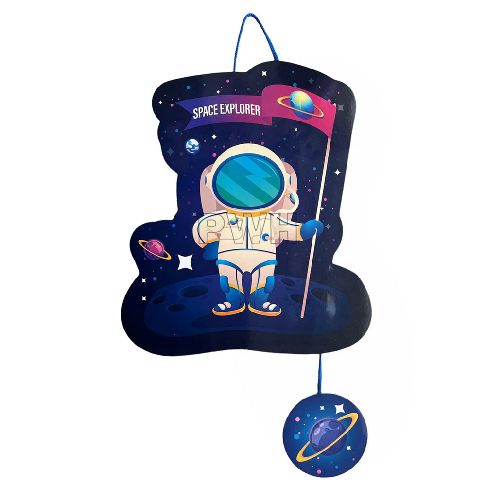 Astronaut theme pinata decoration for kids space birthday party, astronaut celebration, and party game available wholesale from Party Wholesale Hub