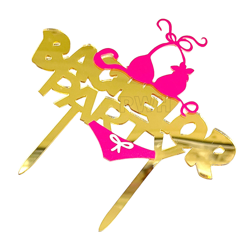 Bachelor Party acrylic cake topper for groom-to-be and stag party cake decoration available wholesale from Party Wholesale Hub