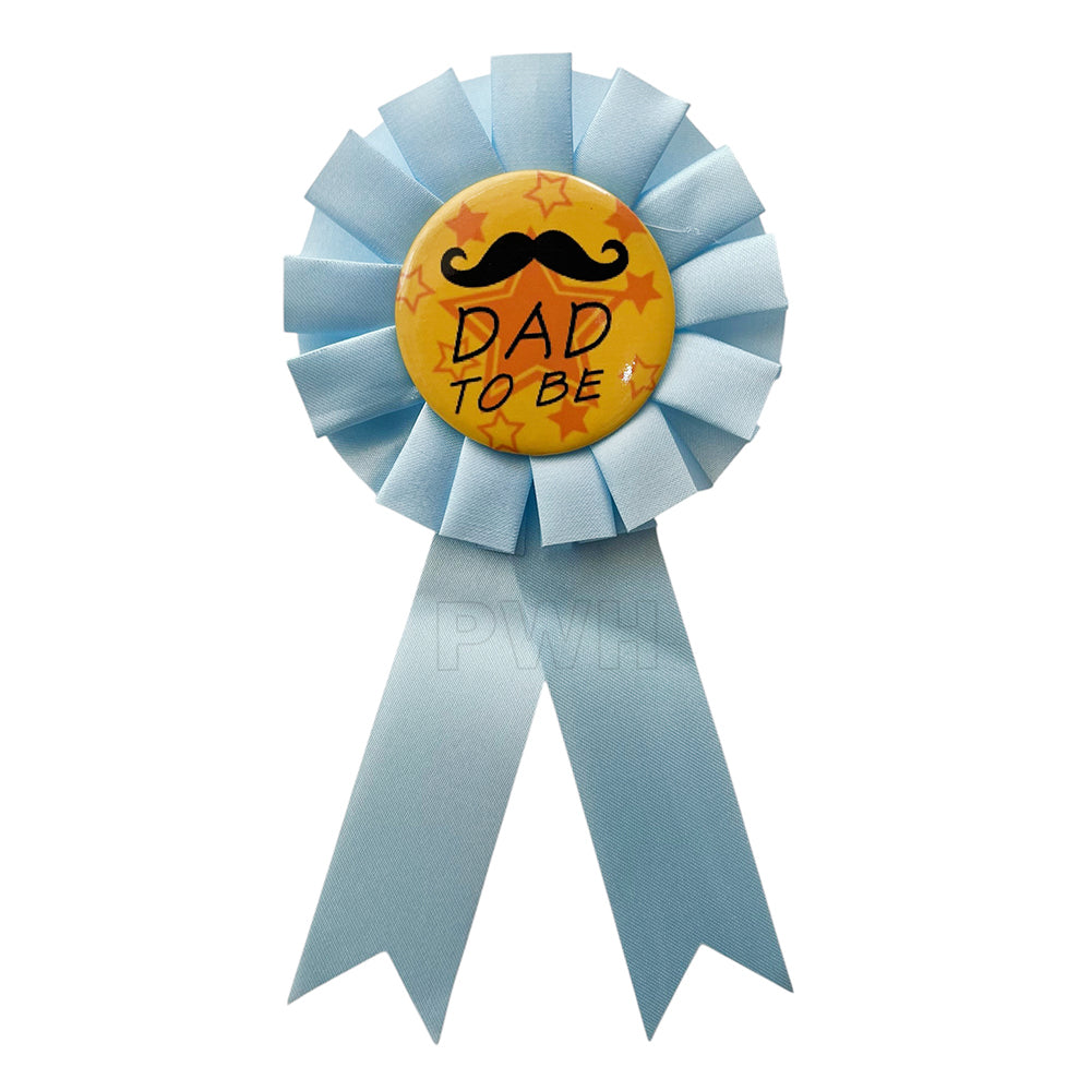 Premium blue Dad To Be badge for baby shower celebrations, gender reveal parties, father-to-be events, and pregnancy announcement functions from Party Wholesale Hub India.