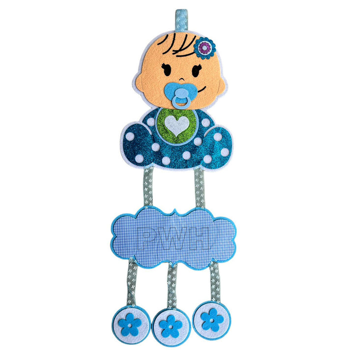 Boy Girl Bib EVA wall hanging decoration for baby shower, newborn welcome and baby arrival party decoration from Party Wholesale Hub.